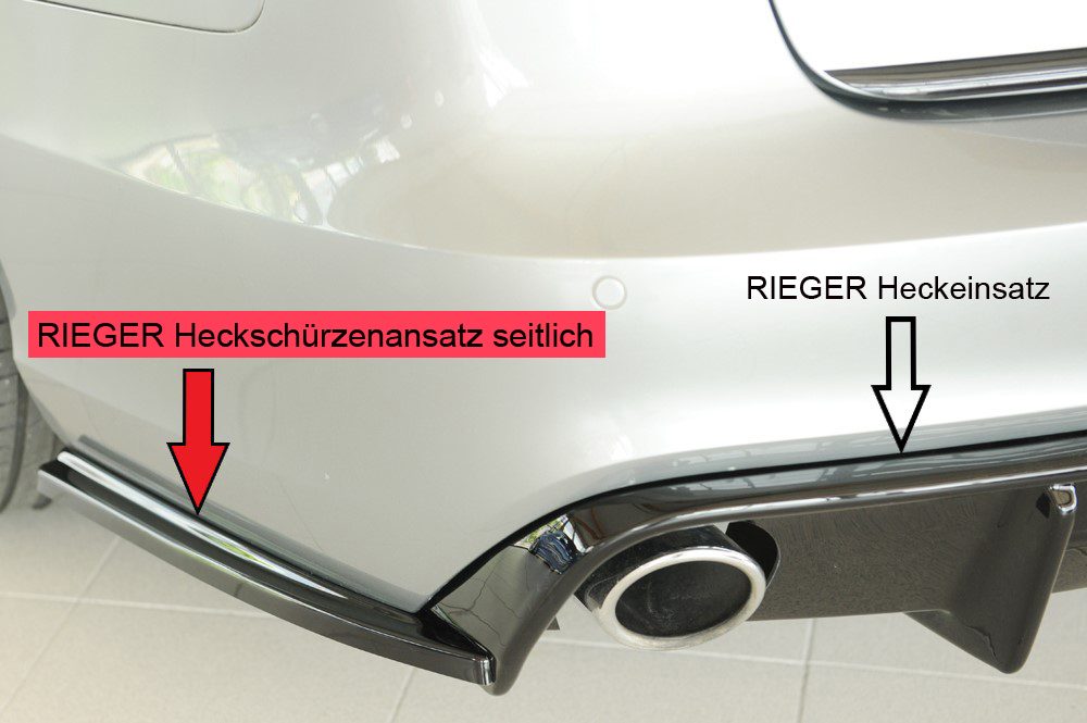 Splitter lateral trasero Rieger para Audi A6/S6 C7 (antes del facelift)