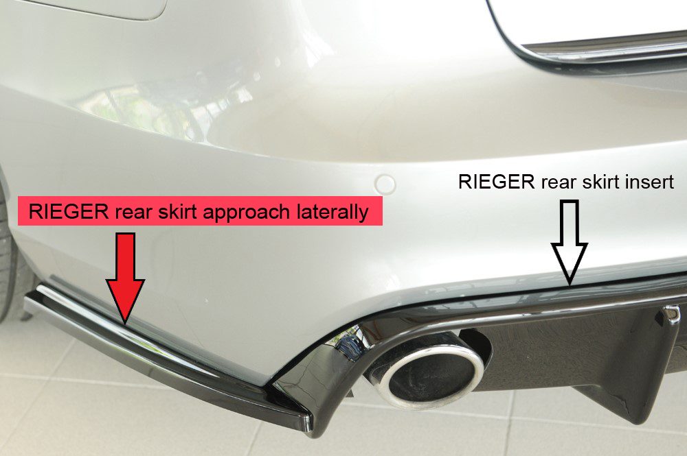 Splitter lateral trasero Rieger para Audi A6/S6 C7 (antes del facelift)