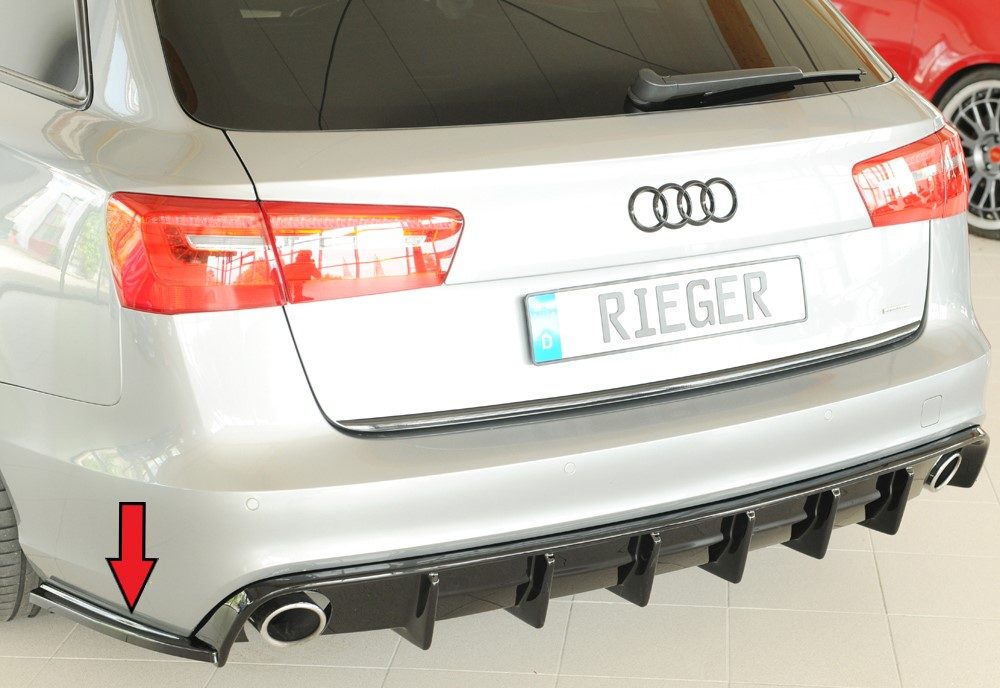 Splitter lateral trasero Rieger para Audi A6/S6 C7 (antes del facelift)