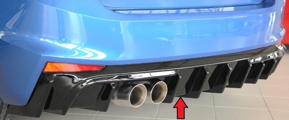 Difusor trasero Rieger para Skoda Fabia PJ – con hueco para escape deportivo a la