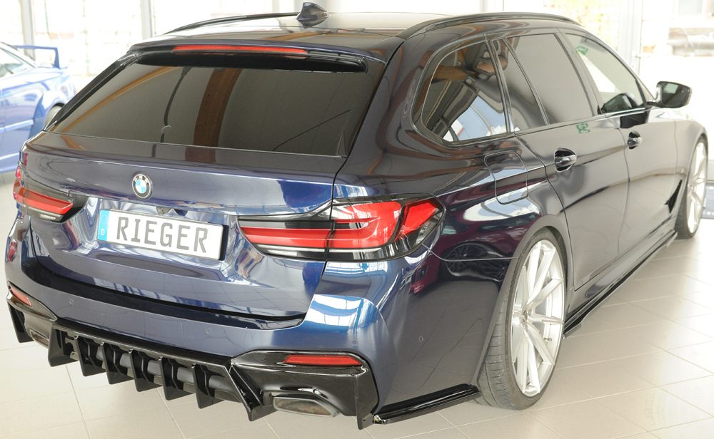 Difusor trasero Rieger para BMW Serie 5 G30/G31 (después del facelift) – para coches sin enganche