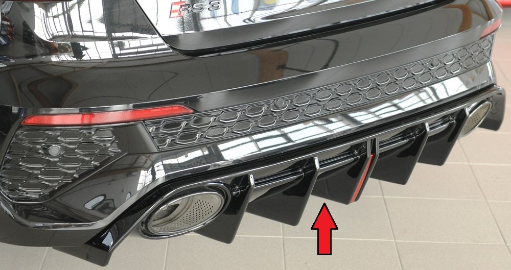 Difusor trasero Rieger para Audi RS3 8Y (antes del facelift)