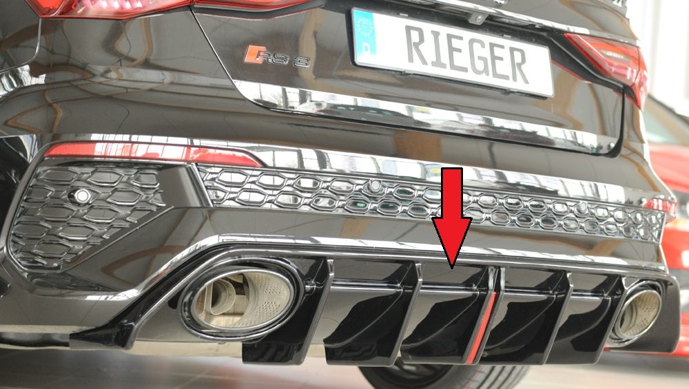 Difusor trasero Rieger para Audi RS3 8Y (antes del facelift)