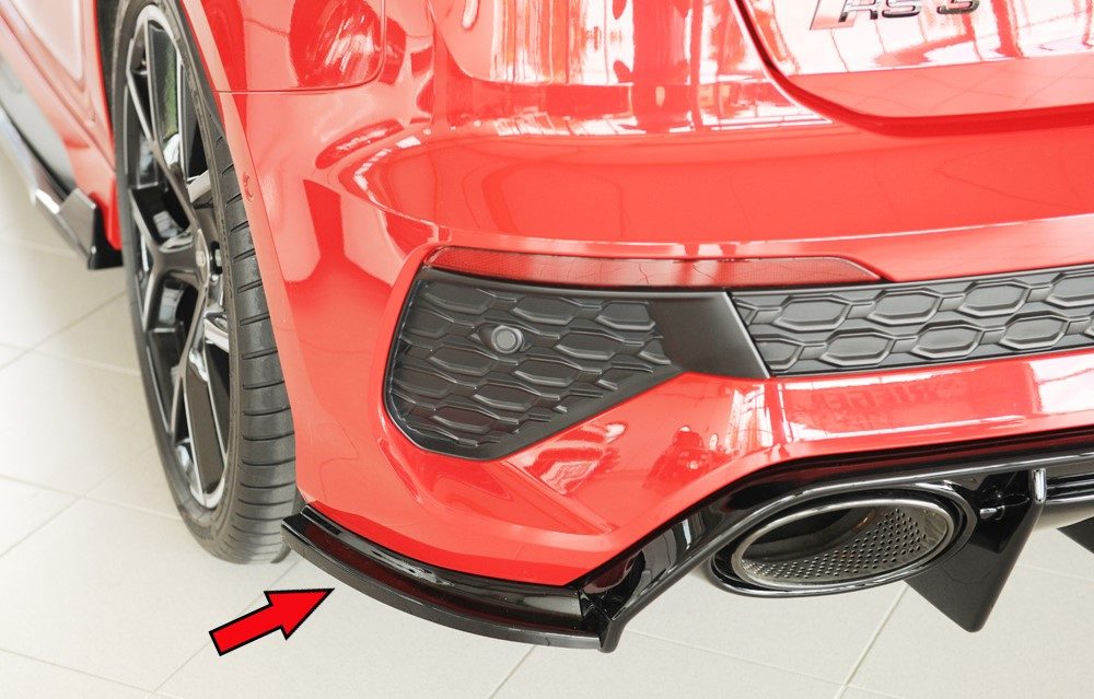 Splitter lateral trasero Rieger para Audi RS3 8Y (antes del facelift) – Sportback
