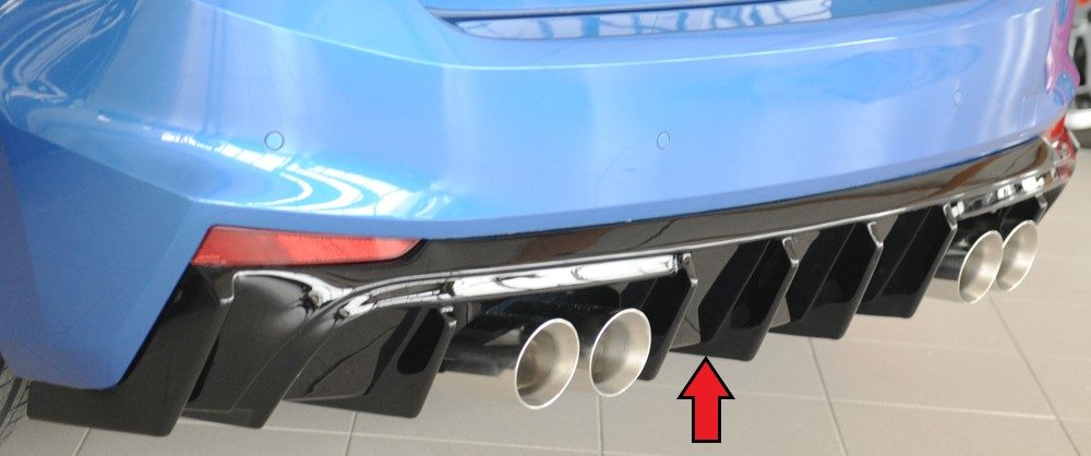 Difusor trasero Rieger para Skoda Fabia PJ – con hueco para escape deportivo a la, con hueco para escape deportivo