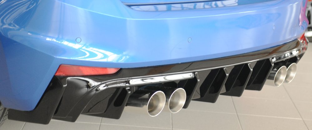 Difusor trasero Rieger para Skoda Fabia PJ – con hueco para escape deportivo a la, con hueco para escape deportivo