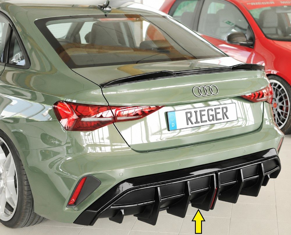 Difusor trasero Rieger para Audi A3 8Y (después del facelift) – sedán