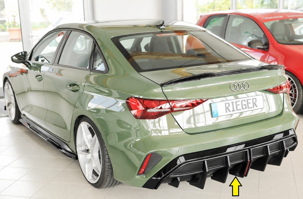 Difusor trasero Rieger para Audi A3 8Y (después del facelift) – sedán