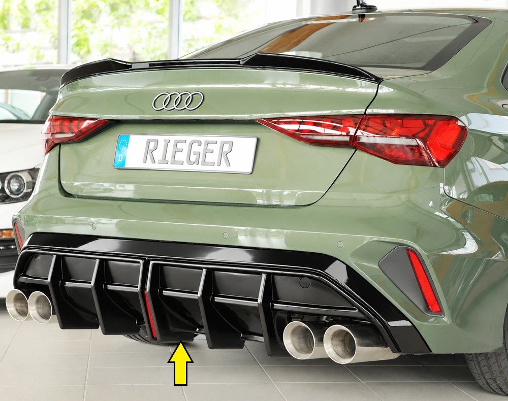 Difusor trasero Rieger para Audi S3/A3 8Y (después del facelift) – sedán