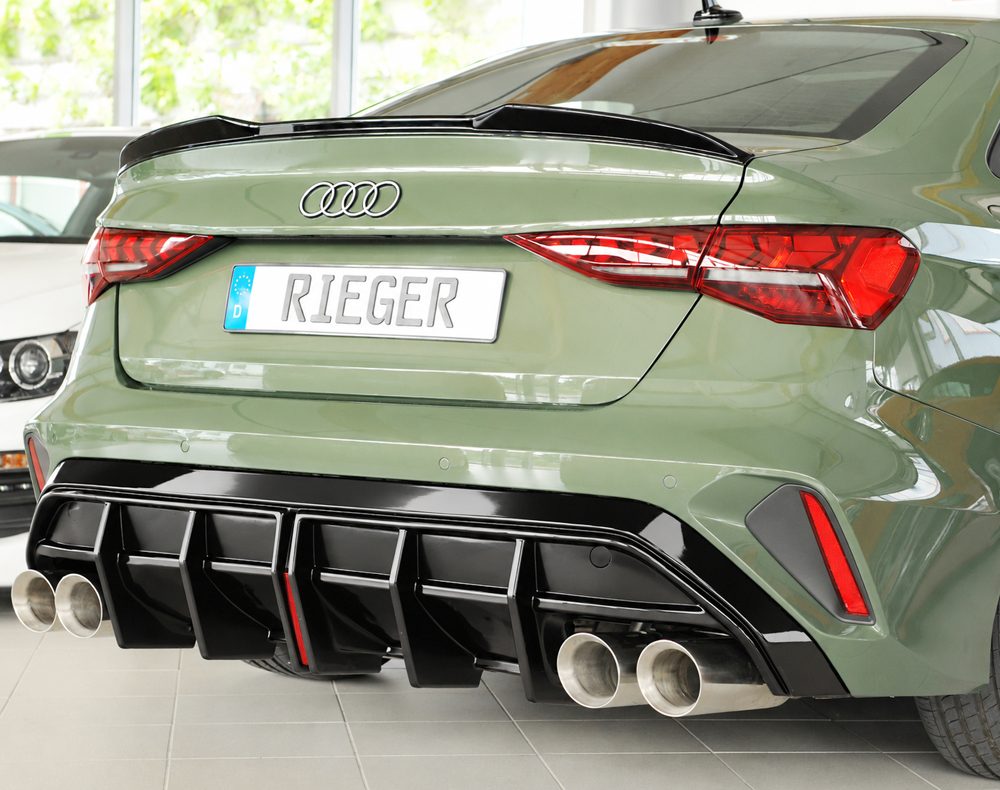 Difusor trasero Rieger para Audi S3/A3 8Y (después del facelift) – sedán