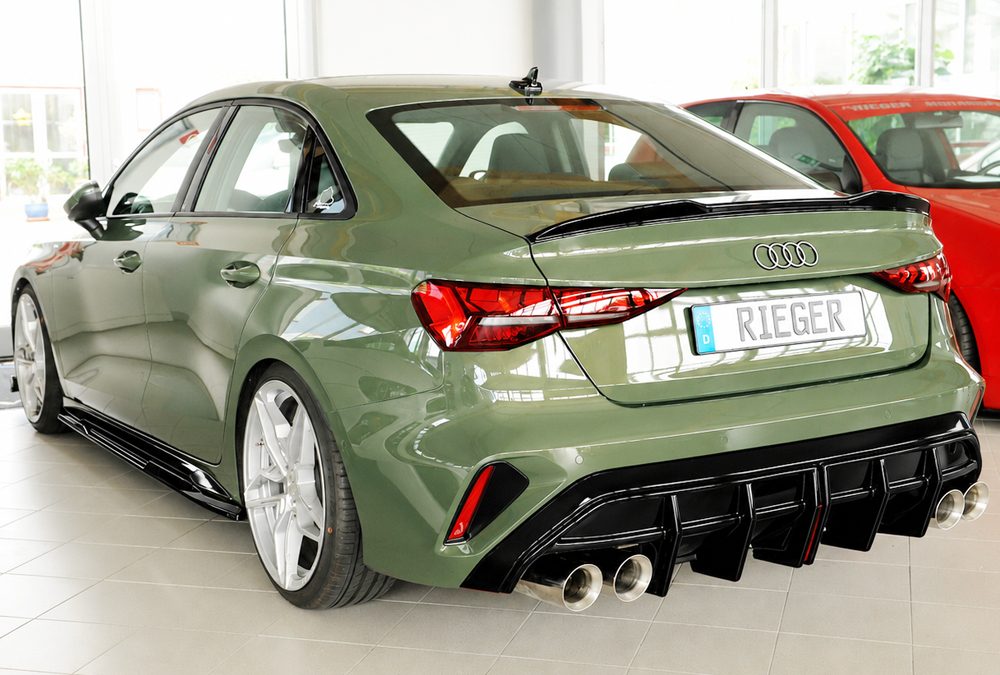 Difusor trasero Rieger para Audi S3/A3 8Y (después del facelift) – sedán