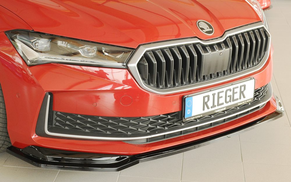 Splitter Rieger para Skoda Superb 3Y – para el paragolpes delantero original (estándar)
