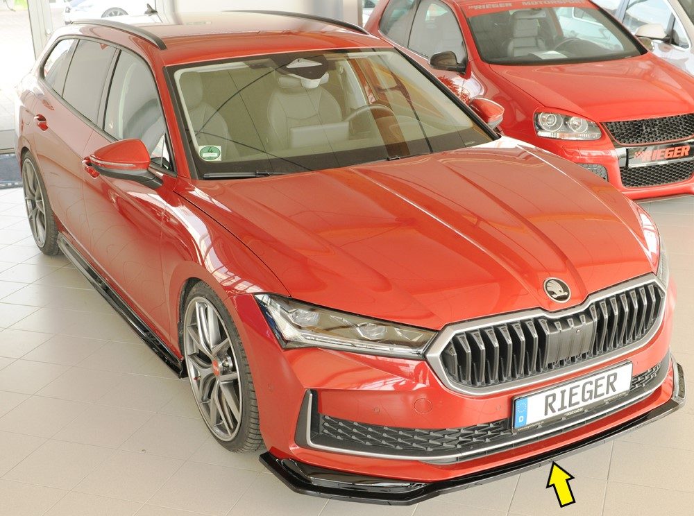 Splitter Rieger para Skoda Superb 3Y – para el paragolpes delantero original (estándar)