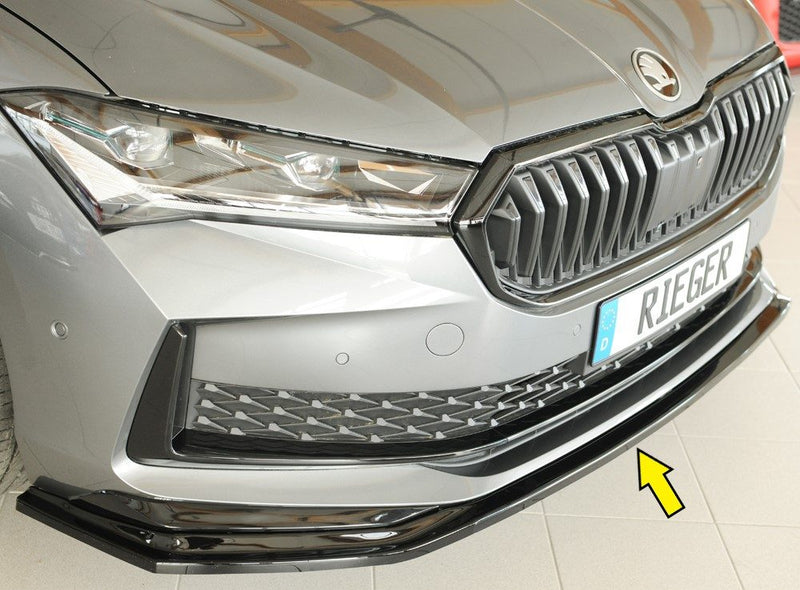 Splitter Rieger para Skoda Superb 3Y – para el paragolpes delantero original (Sportline)