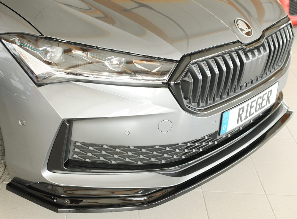 Splitter Rieger para Skoda Superb 3Y – para el paragolpes delantero original (Sportline)