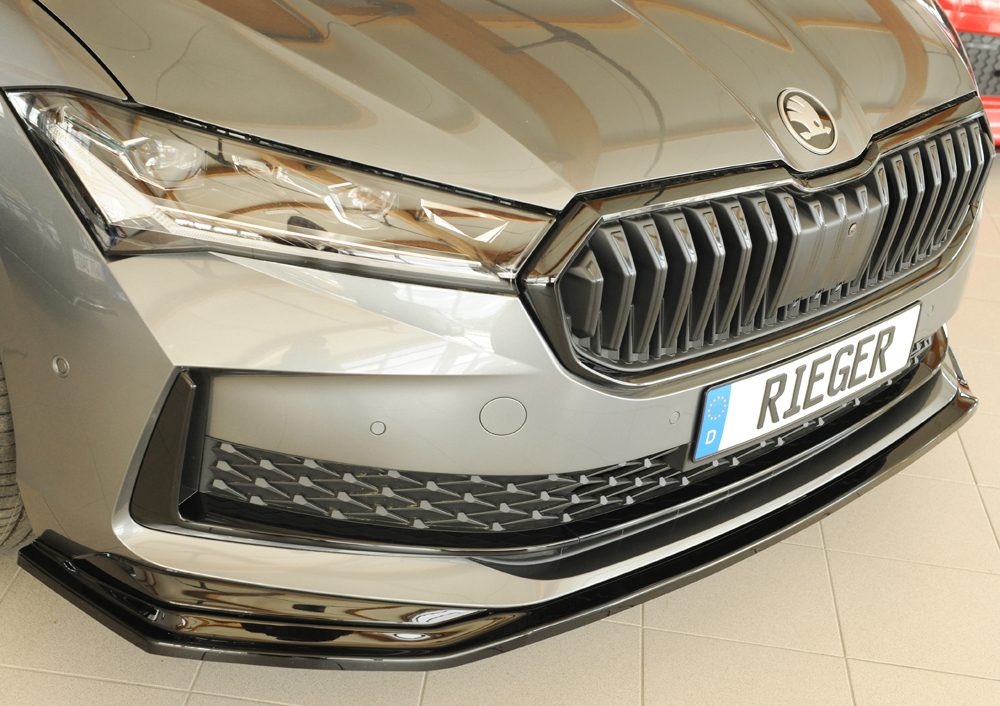Splitter Rieger para Skoda Superb 3Y – para el paragolpes delantero original (Sportline)