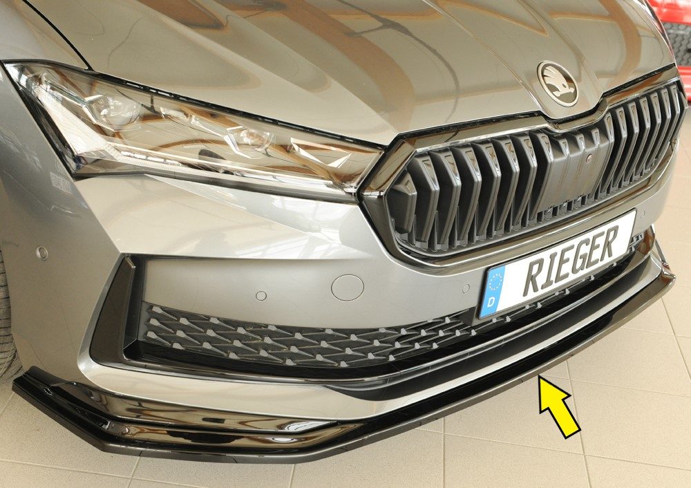 Splitter Rieger para Skoda Superb 3Y – para el paragolpes delantero original (Sportline)