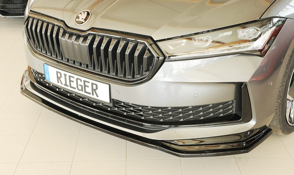 Splitter Rieger para Skoda Superb 3Y – para el paragolpes delantero original (Sportline)