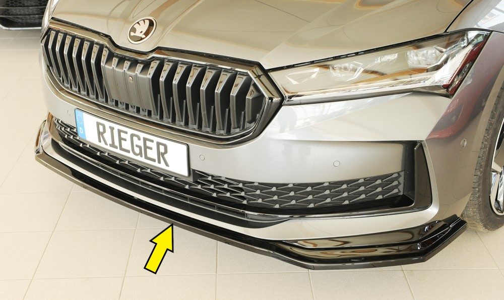 Splitter Rieger para Skoda Superb 3Y – para el paragolpes delantero original (Sportline)