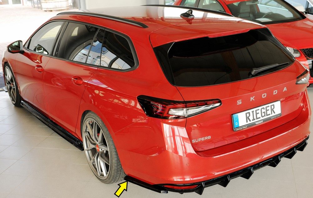 Splitter lateral trasero Rieger para Skoda Superb 3Y