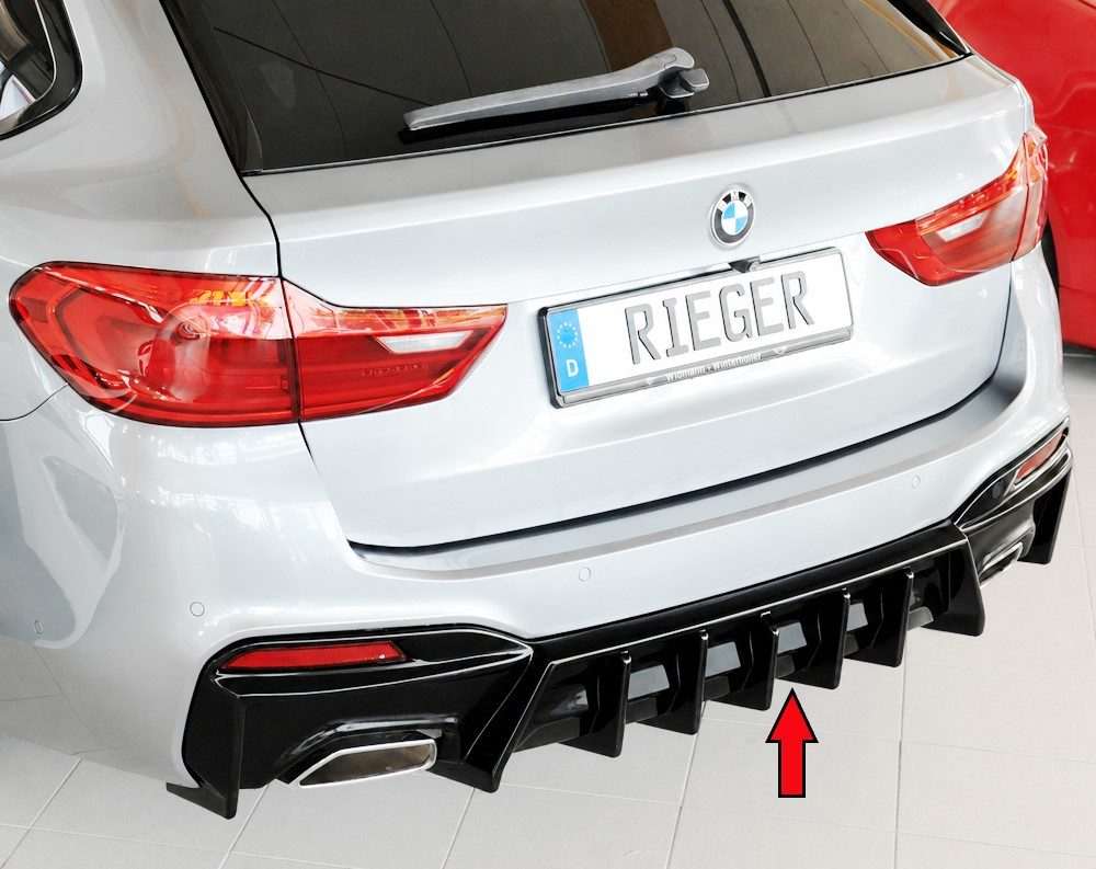 Difusor trasero Rieger para BMW Serie 5 G30/G31 (antes del facelift) – para coches sin enganche
