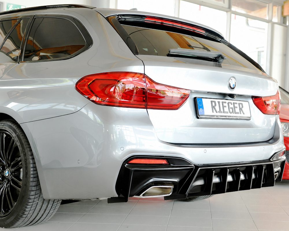 Difusor trasero Rieger para BMW Serie 5 G30/G31 (antes del facelift) – para coches sin enganche