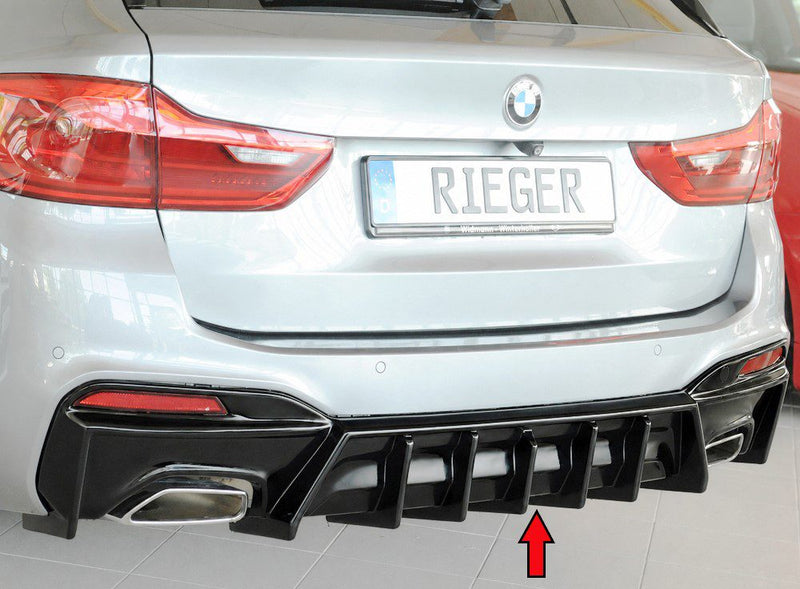Difusor trasero Rieger para BMW Serie 5 G30/G31 (antes del facelift) – para coches con enganche