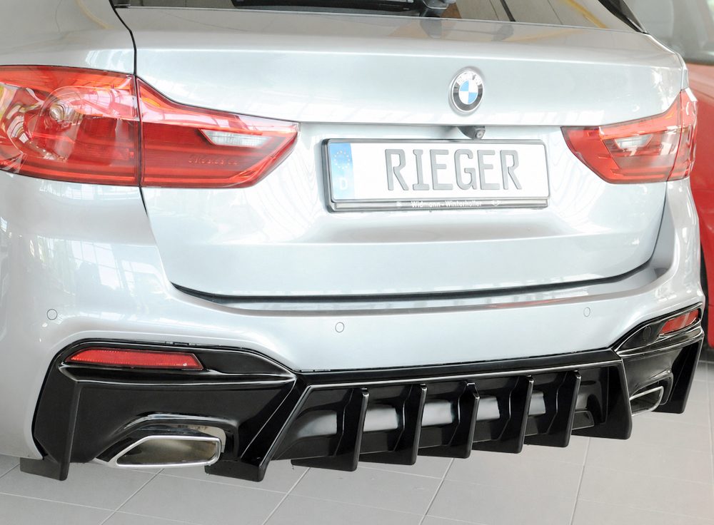 Difusor trasero Rieger para BMW Serie 5 G30/G31 (antes del facelift) – para coches con enganche