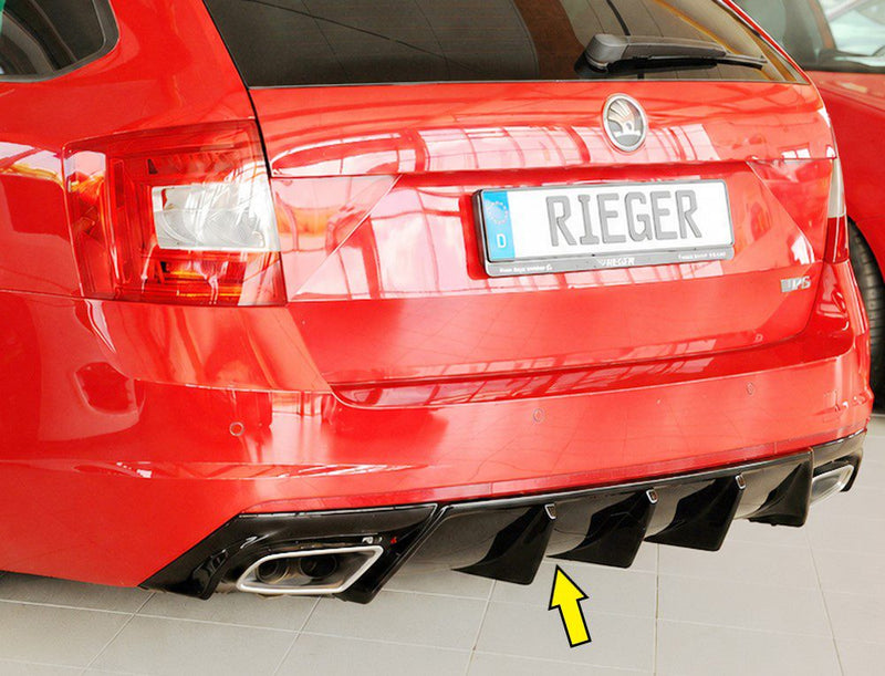 Difusor trasero Rieger para Skoda Octavia RS 5E – V2 – para coches sin enganche