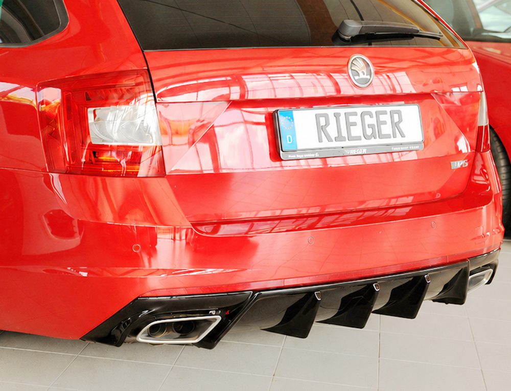 Difusor trasero Rieger para Skoda Octavia RS 5E – V2 – para coches sin enganche