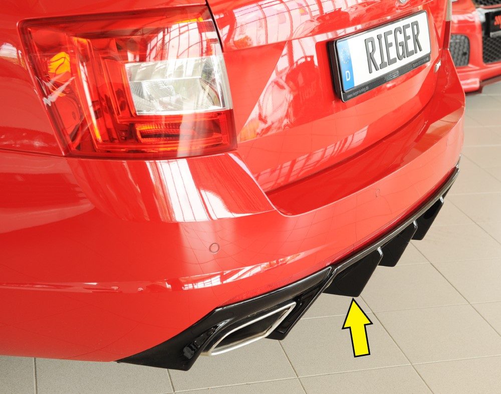 Difusor trasero Rieger para Skoda Octavia RS 5E – V2 – para coches sin enganche
