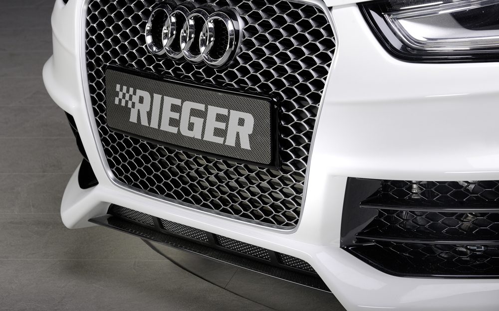 Splitter Rieger para Audi A4/S4 B8 (después del facelift) – para el paragolpes delantero Rieger 55540 a 55547