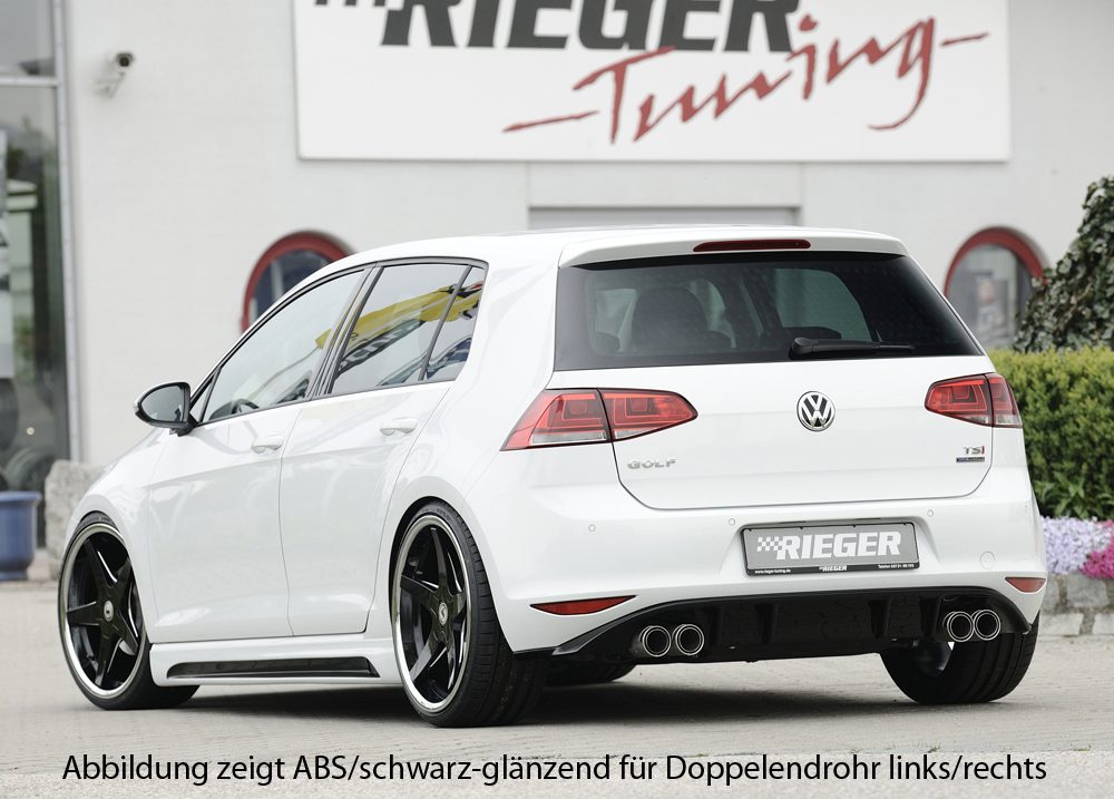 Difusor trasero Rieger para Volkswagen Golf 7 – para doble salida de escape central