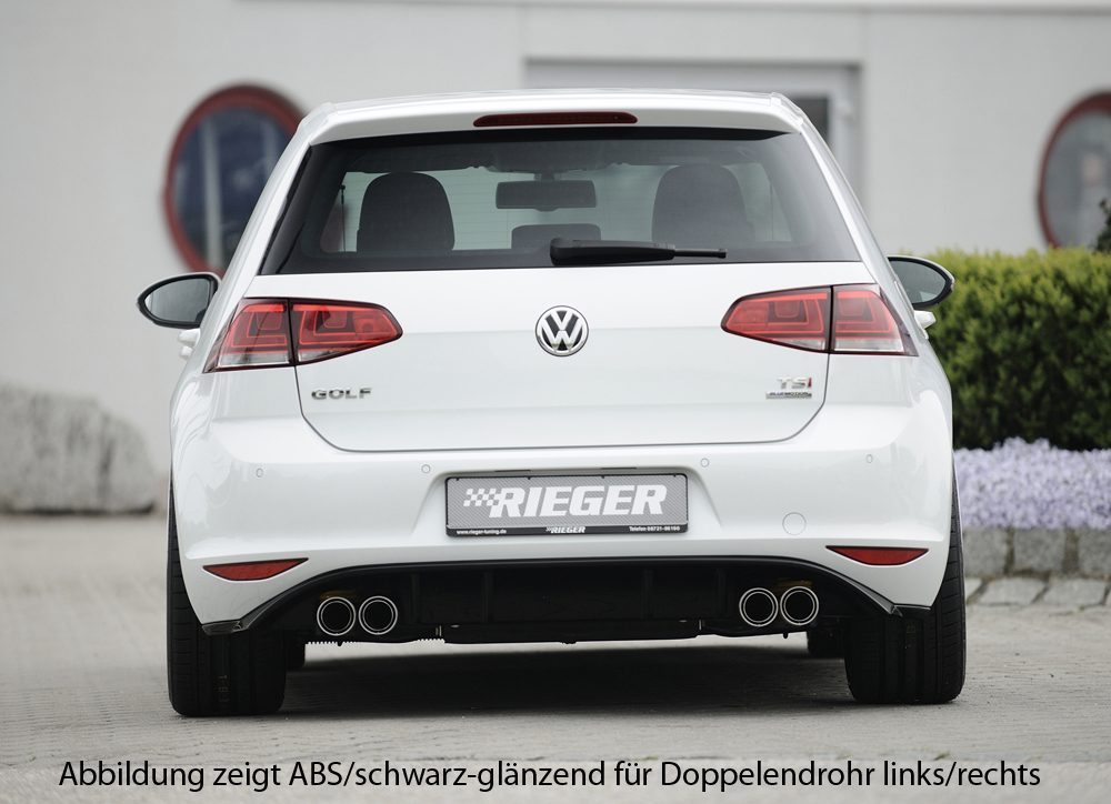 Difusor trasero Rieger para Volkswagen Golf 7 – para doble salida de escape central