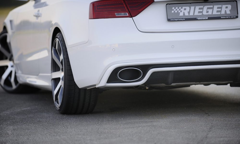 Silencioso de escape Rieger para Audi A5/A4 B8 (después del facelift) – 4 cilindros, entrada de ø 55 mm