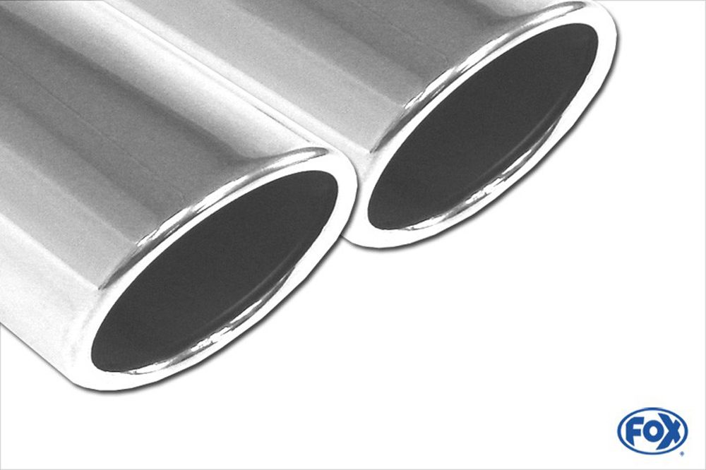 Silencioso de escape 4 × 80 mm Rieger para BMW Serie 1 F20/F21 – borde enrollado