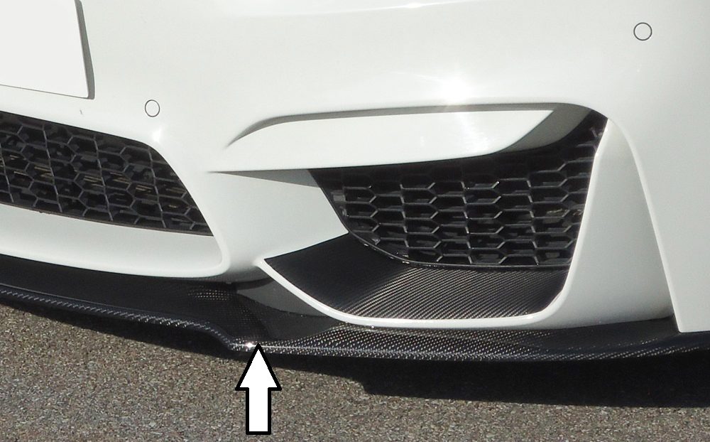 Splitter de carbono Rieger para BMW M4 F82/F83 y M3 F80 – para el paragolpes delantero original sin añadido M Performance