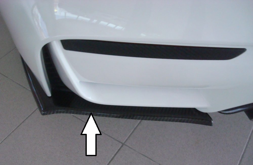 Splitter lateral trasero de carbono Rieger para BMW M4 F82/F83 y M3 F80
