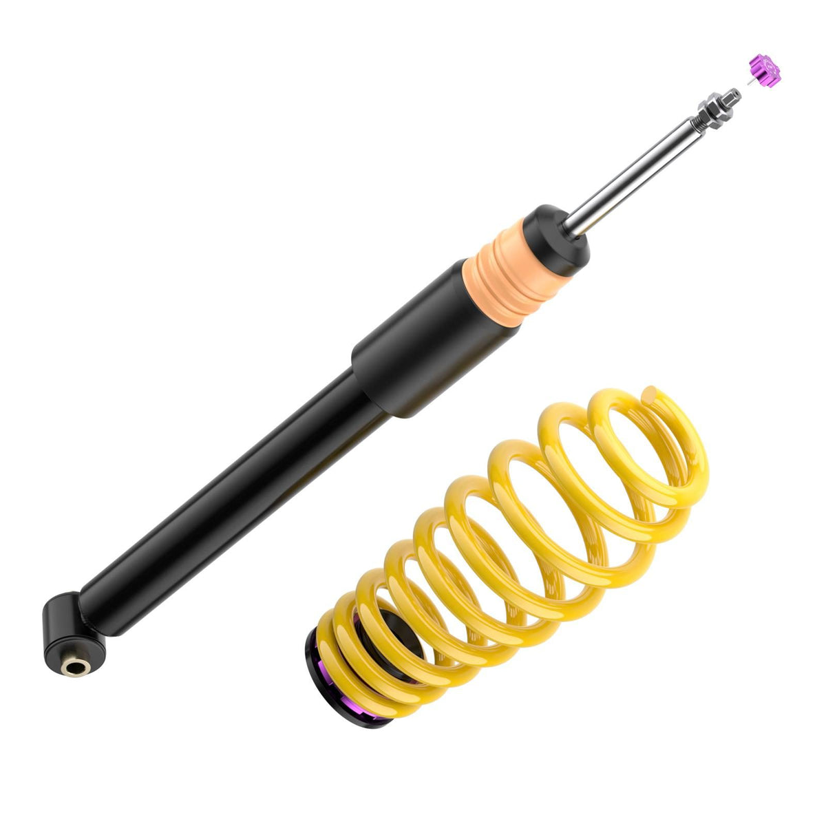 Suspensión roscada KW V2 inox Cupra Leon KL 5 puertas 2.0 TDI 110 kW / 2.0 TSI 140/180/221 kW / 1.5 TSI/eTSI 110 kW (con kit de desactivación de la amortiguación electrónica)