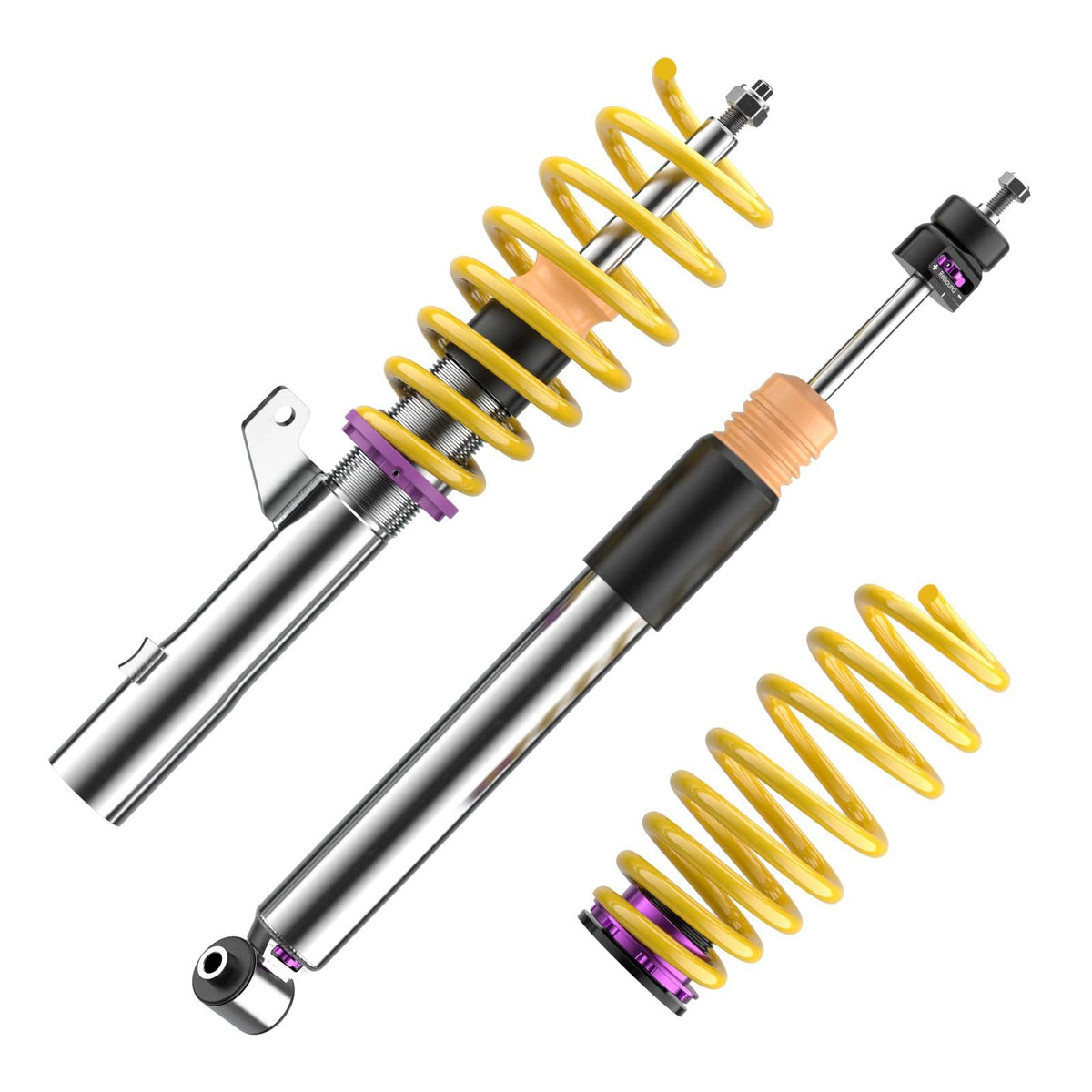 Suspensión roscada KW V3 inox Cupra Leon KL 5 puertas 2.0 TDI 110 kW / 2.0 TSI 140/180/221 kW / 1.5 TSI/eTSI 110 kW (con kit de desactivación de la amortiguación electrónica)