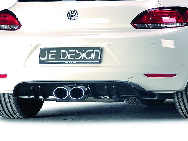 Embellecedor de difusor JE DESIGN VW Scirocco 13 (hasta 09/2014), solo con silencioso de doble salida central