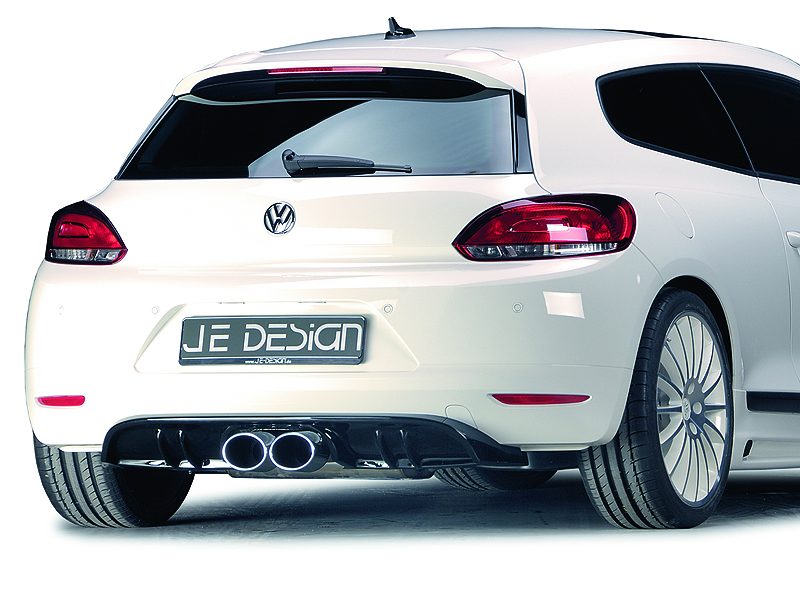 Embellecedor de difusor JE DESIGN VW Scirocco 13 (hasta 09/2014), solo con silencioso de doble salida central