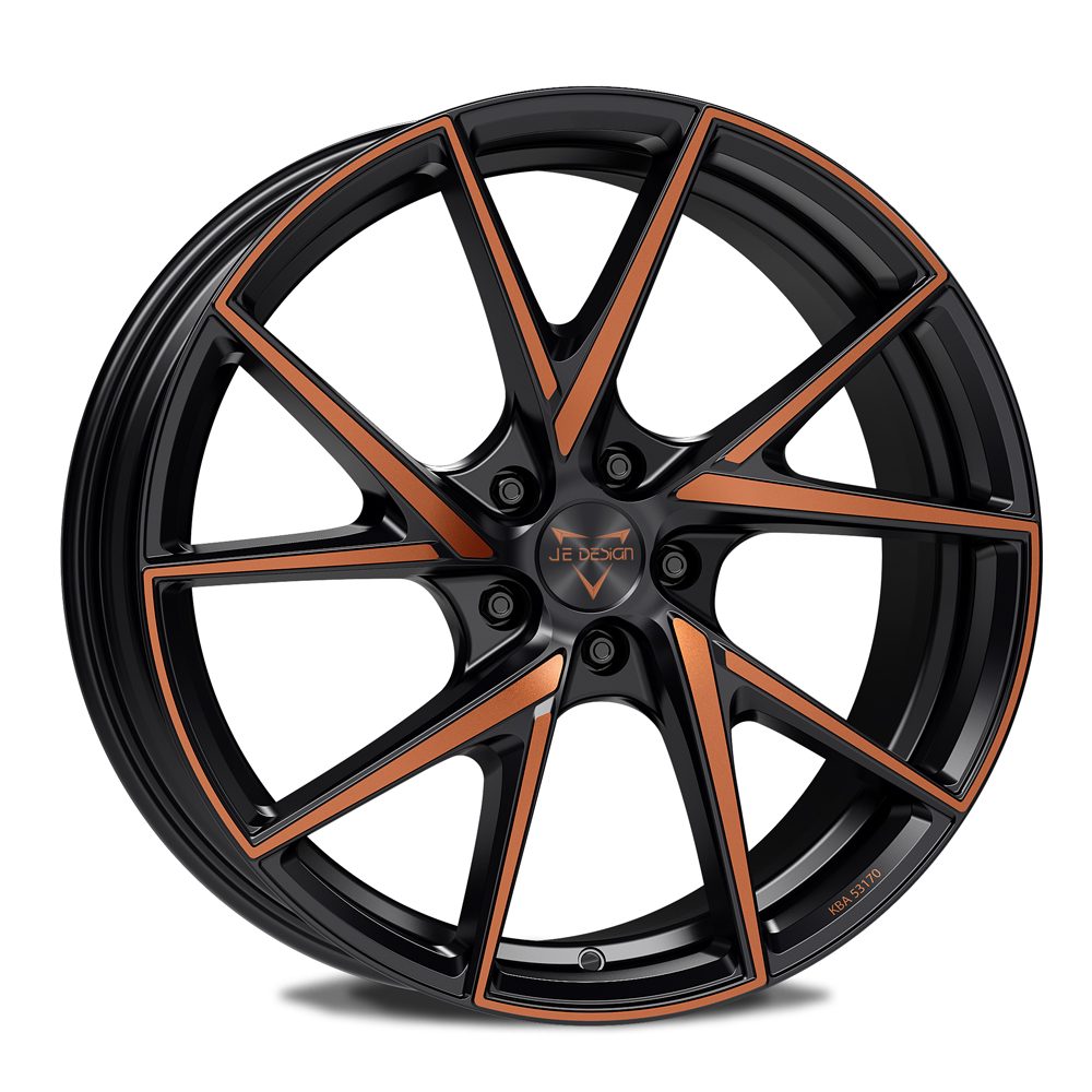 Llanta JE DESIGN Cadiz Copper-R 8.5x20" ET38 5x112 negro satinado, cara cobre
