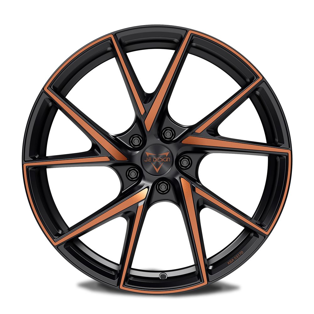 Llanta JE DESIGN Cadiz Copper-R 8.5x19" ET33 5x112 negro satinado, cara cobre