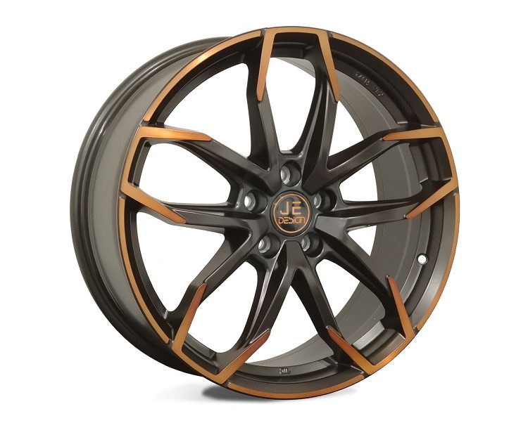 Llanta JE DESIGN Lucca Copper-R 8.0x19" ET45 5x112 negro satinado, cara cobre