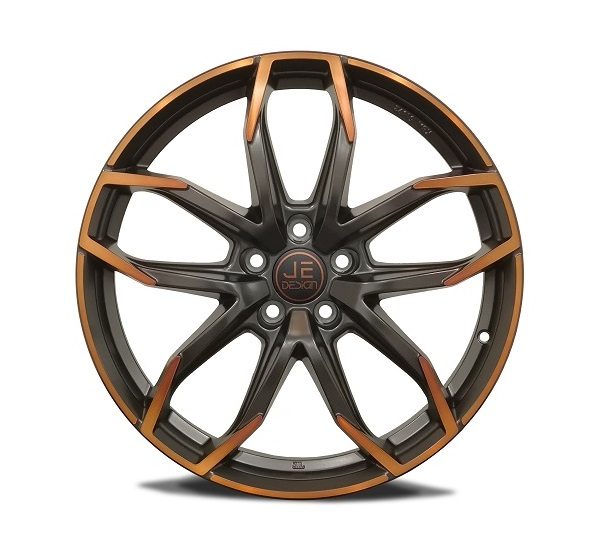 Llanta JE DESIGN Lucca Copper-R 8.0x19" ET45 5x112 negro satinado, cara cobre