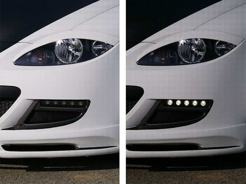 Embellecedor de toma de aire JE DESIGN con luz diurna LED Seat Leon 1P (hasta 03/2009, no FR/Cupra)