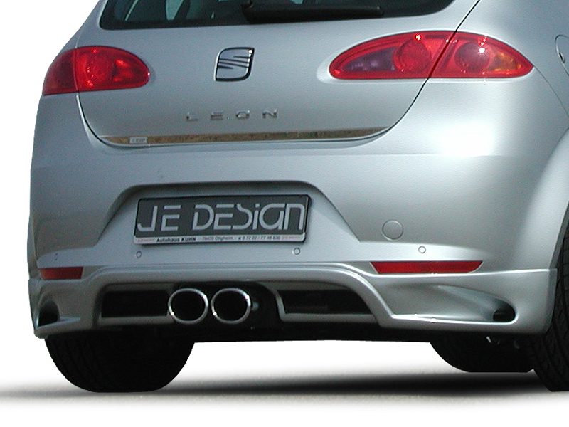 Añadido de paragolpes trasero JE DESIGN Seat Leon 1P (hasta 03/2009), solo con salida central JE1PA213095