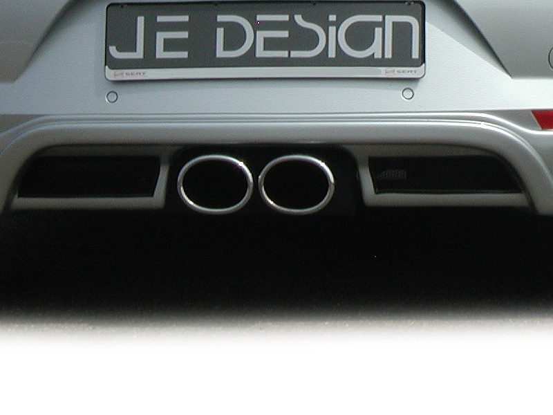 Doble salida ovalada JE DESIGN inox cromada para Seat Leon 1P (1.6 l / 16 V)