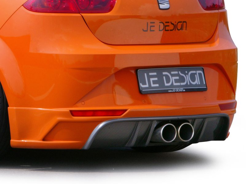 Doble salida ovalada JE DESIGN inox cromada para Seat Leon 1P (1.6 l / 16 V)
